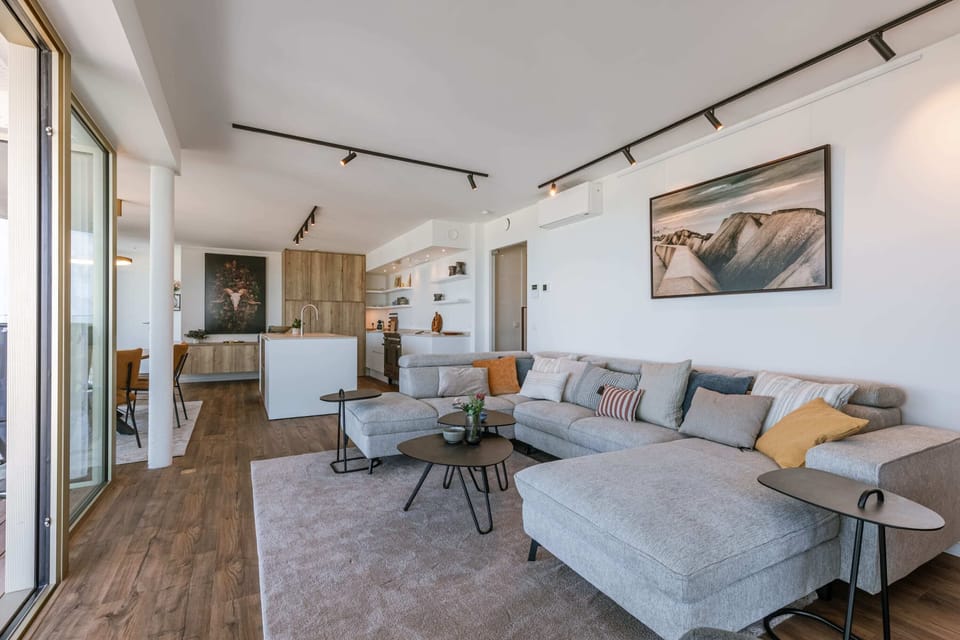 Living room with beautiful sea view