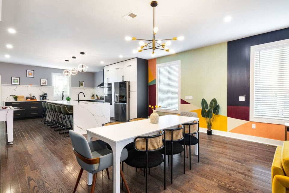 Open-concept layout—ideal for gathering, dining & entertaining