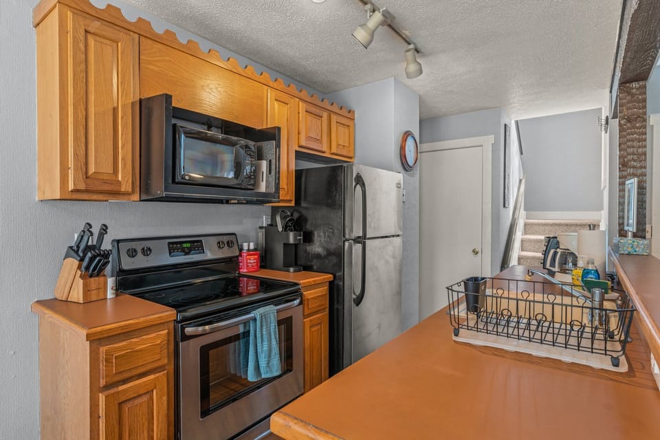 Kitchen is fully equipped.