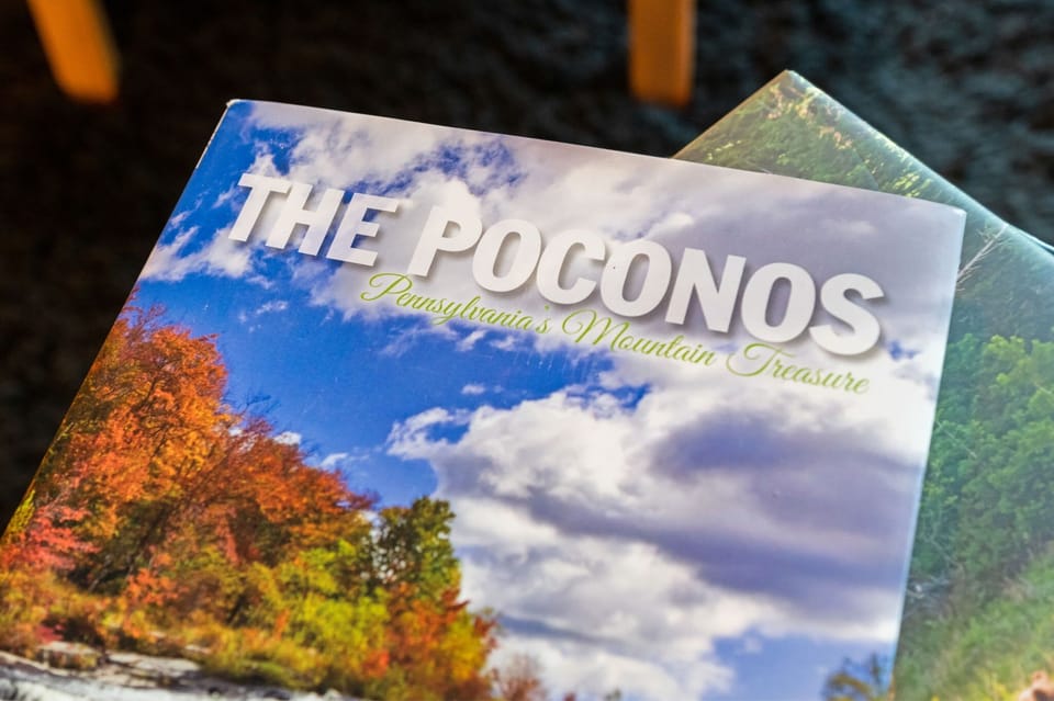 The Poconos coffee table book with scenic mountain and autumn foliage photography