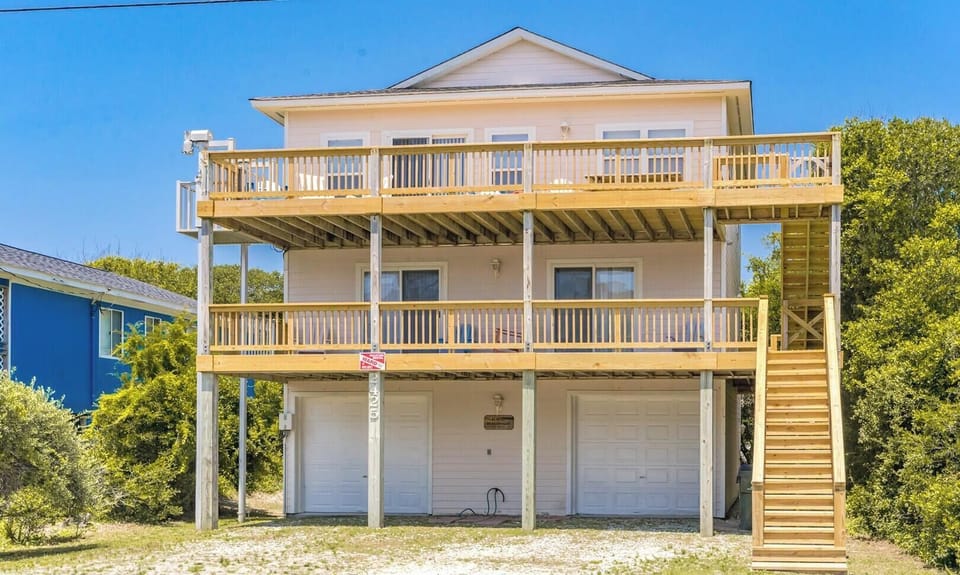 Streetside Exterior Almost Beachfront