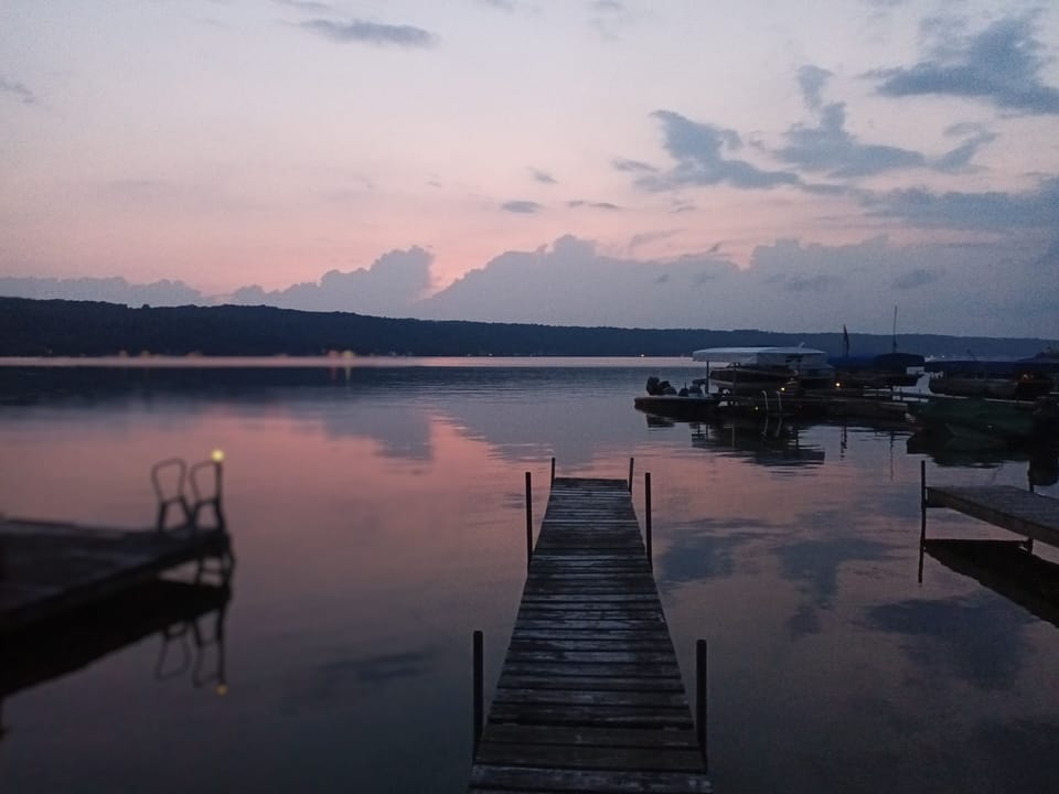 Shared dock and beach