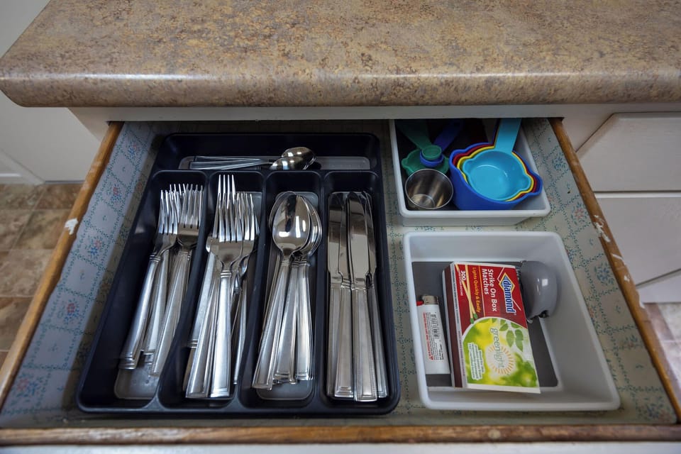 Well-equipped kitchen with utensils ready for your meals