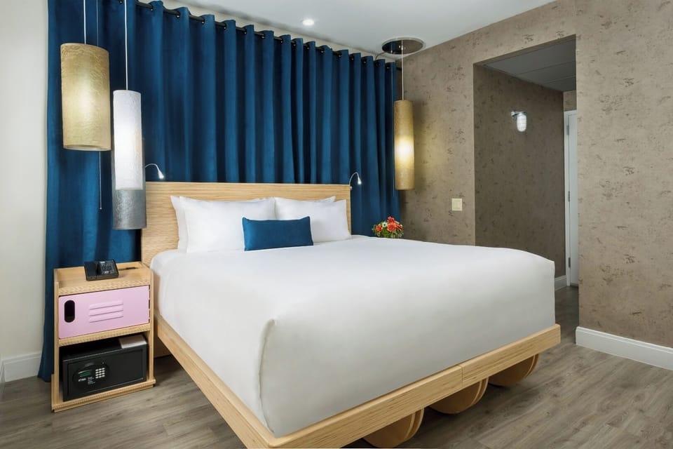 Bedroom. Interior and views may vary based on location and availability