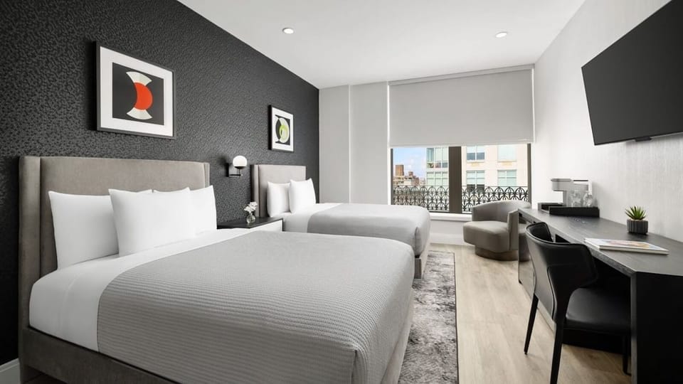 Bedroom. Interior and views may vary based on location and availability