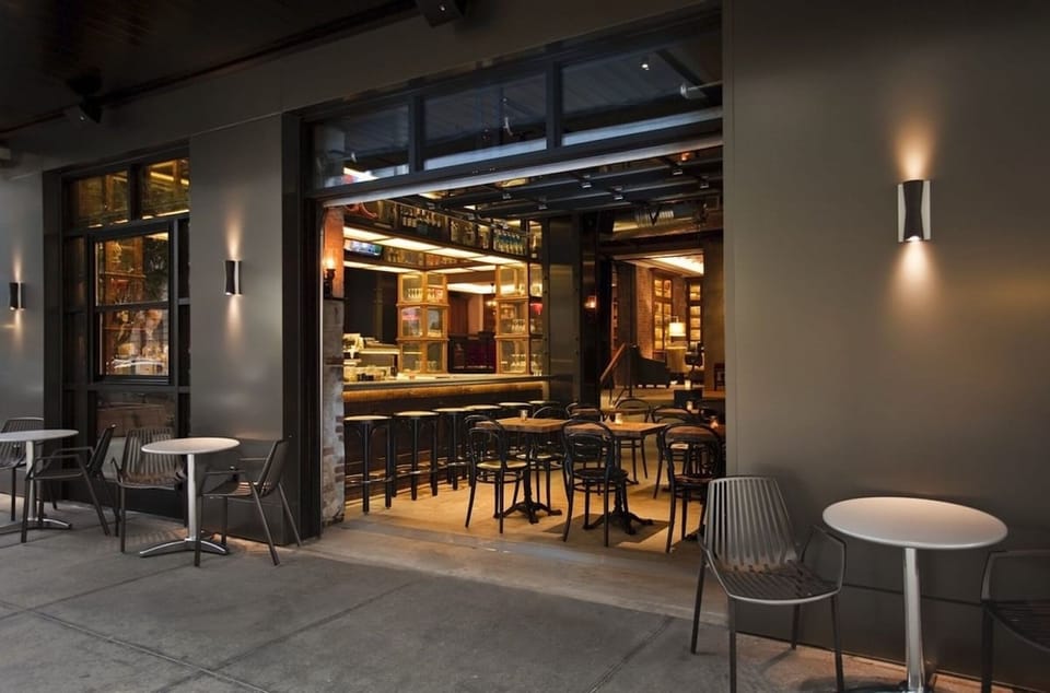 Step outside for open-air drinks just beyond the dining room.