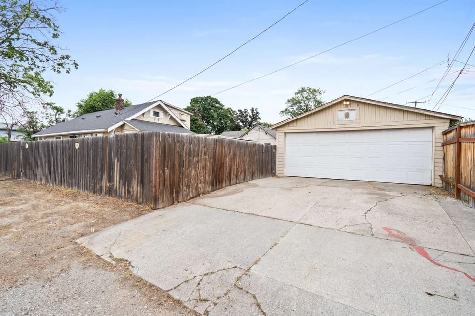 Off-street parking space (in front of the garage).  