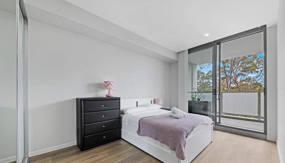 Bright and comfy bedroom with fresh bedding