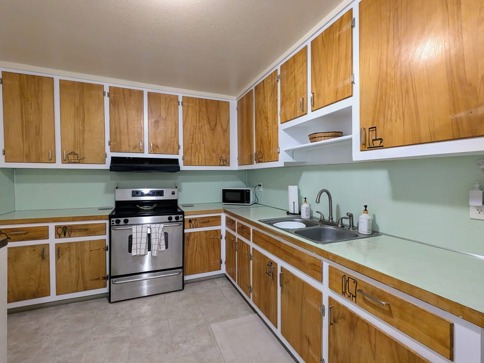 Fully-equipped kitchen.