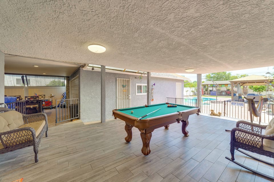 Patio | Outdoor Seating & Dining | Hammock | Pool Table