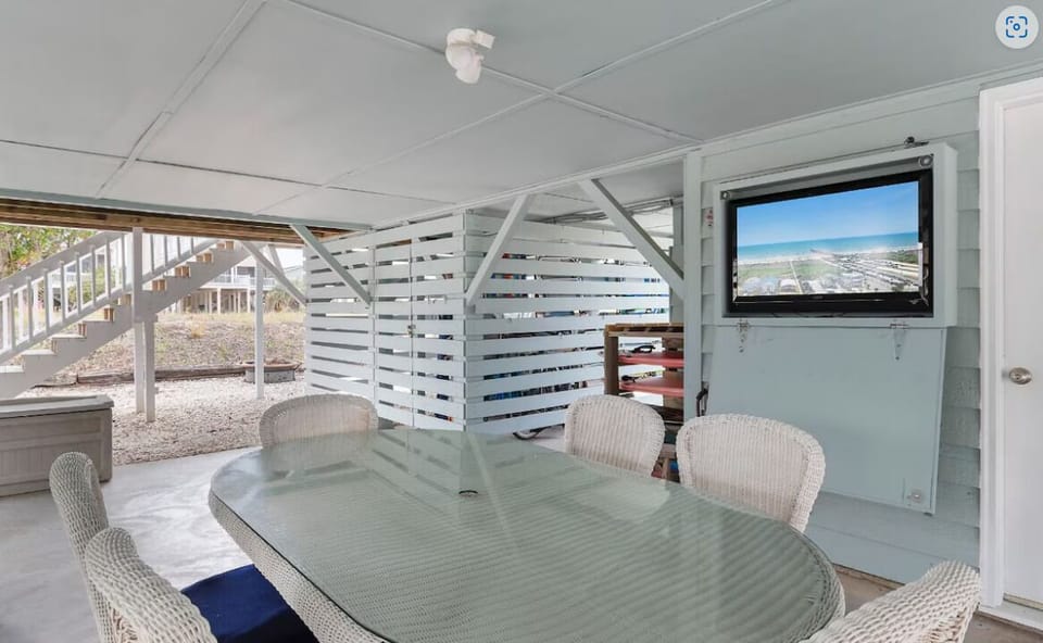 TV area under the house