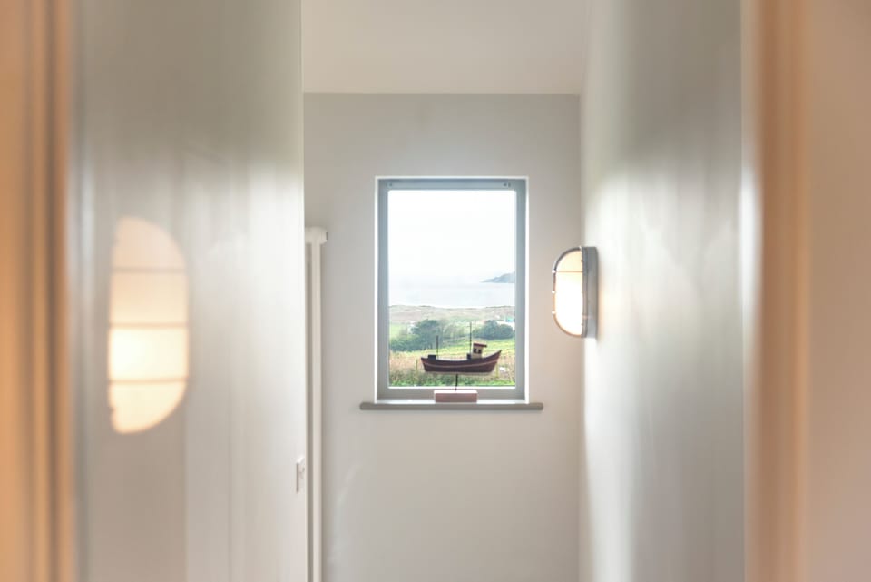 View from first floor window at top of stairs