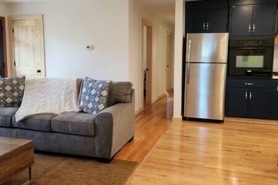 Living Room, Hallway, and Kitchen