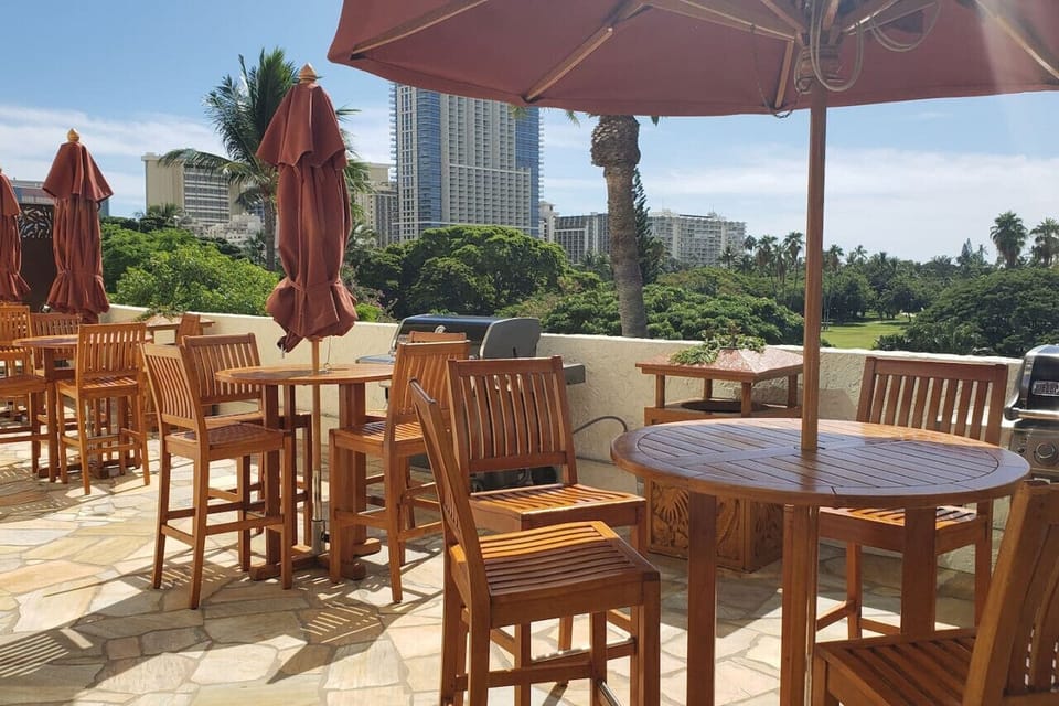 outdoor BBQ area