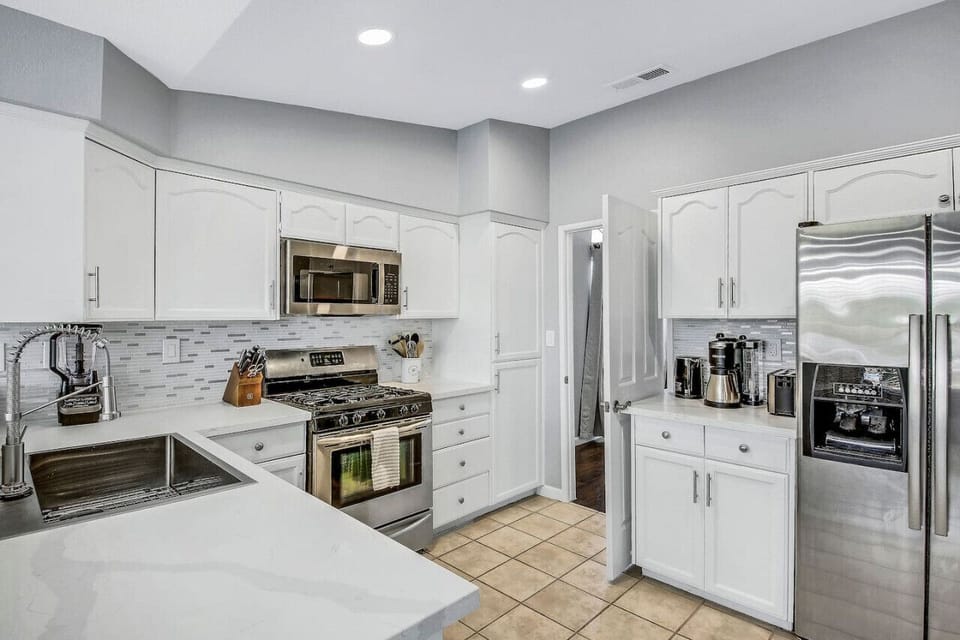 Fully stocked kitchen