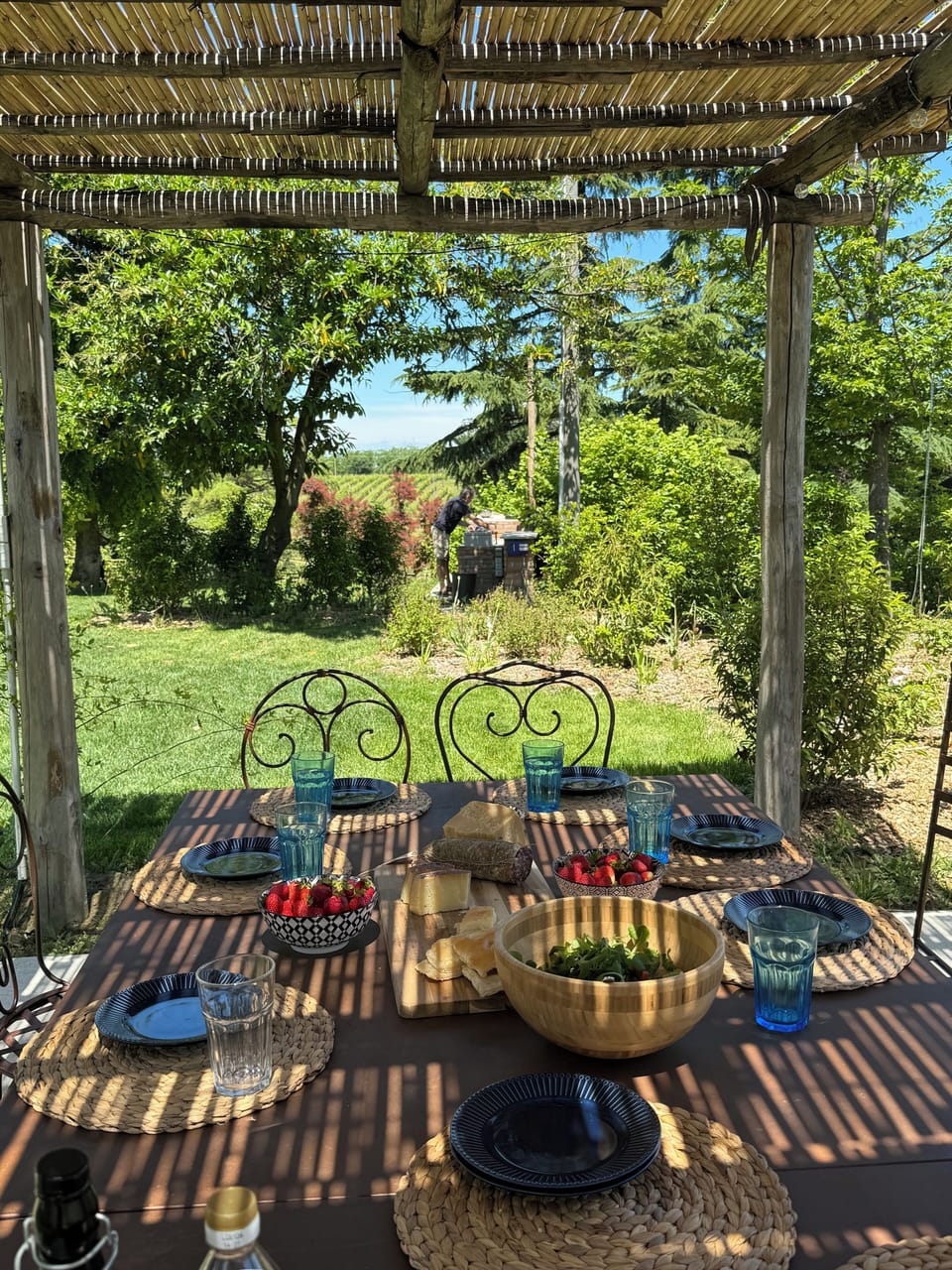 The garden table