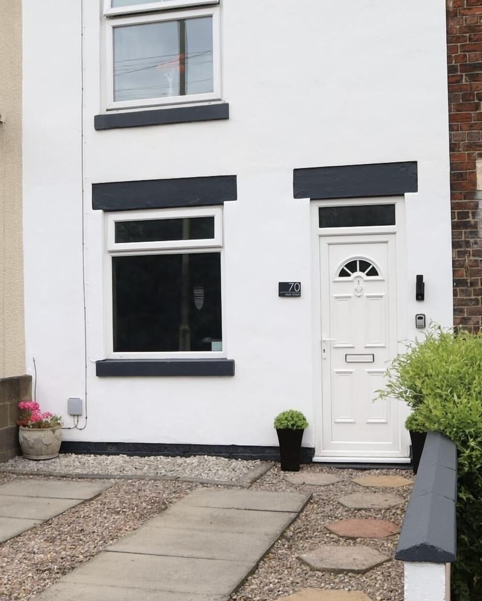 front of the house with drive