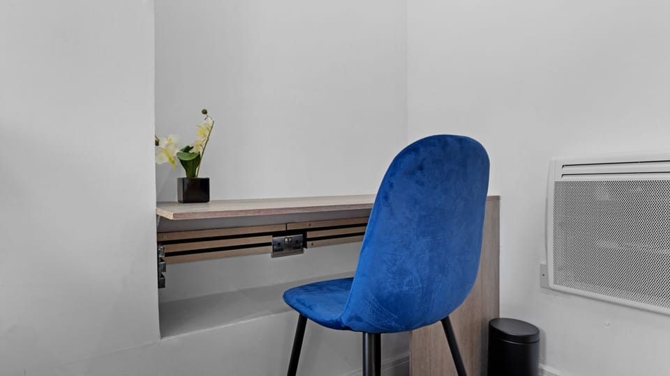Comfortable desk and chair for work