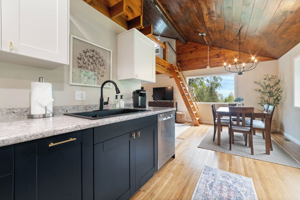 The kitchen is stocked with everything you need to make your favorite meals. 