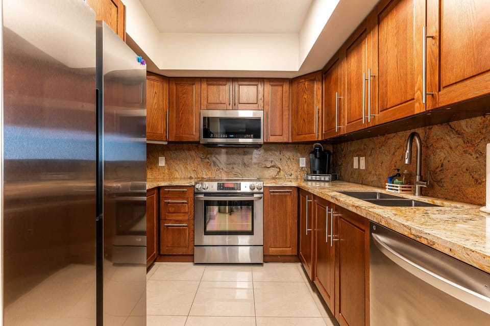 Fully equipped kitchen for all your cooking needs.