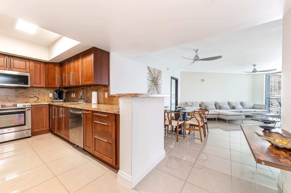 Fully equipped kitchen for all your cooking needs.