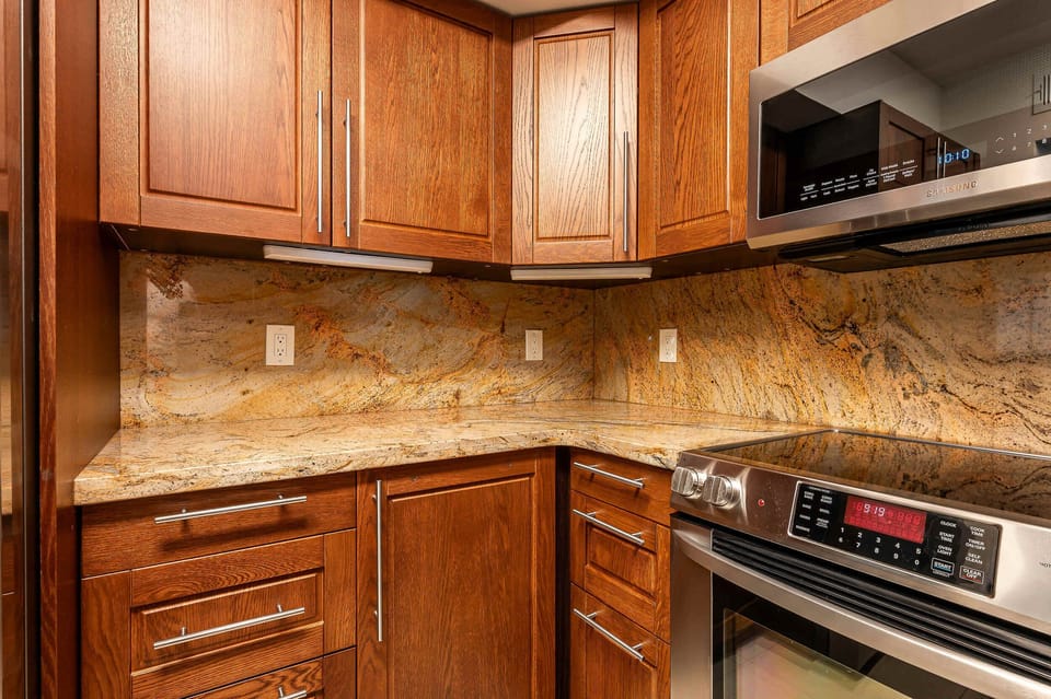 Fully equipped kitchen for all your cooking needs.