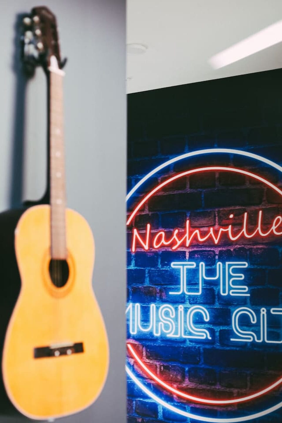 Nashville themed decor and plenty of photo ops throughout