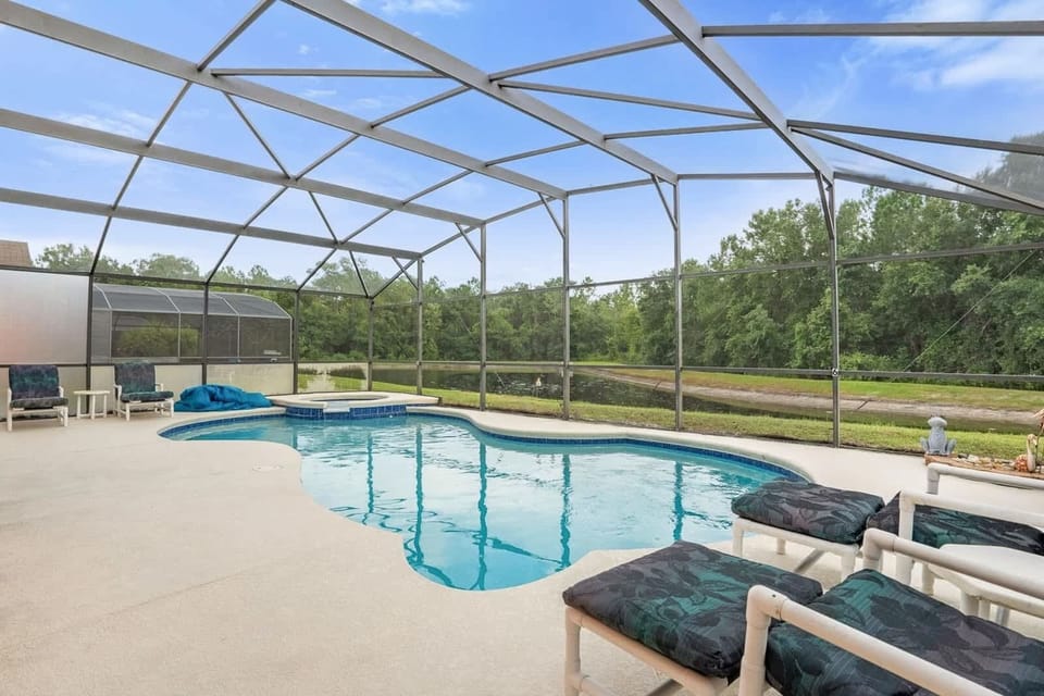 Lake views from the private patio