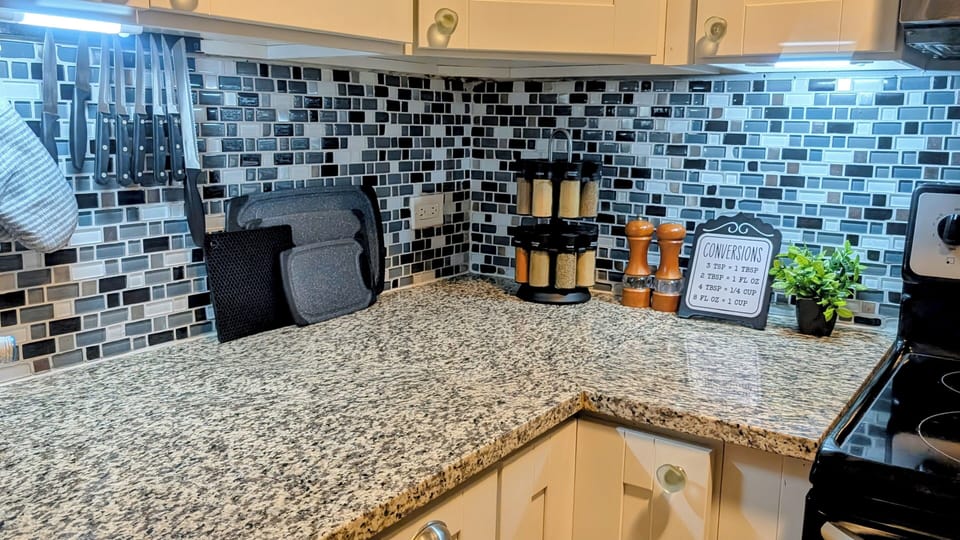 Modern Kitchen with essential seasonings