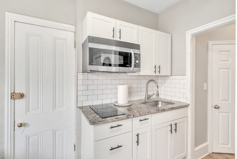 Indoors, Kitchen, Microwave, Oven, Sink