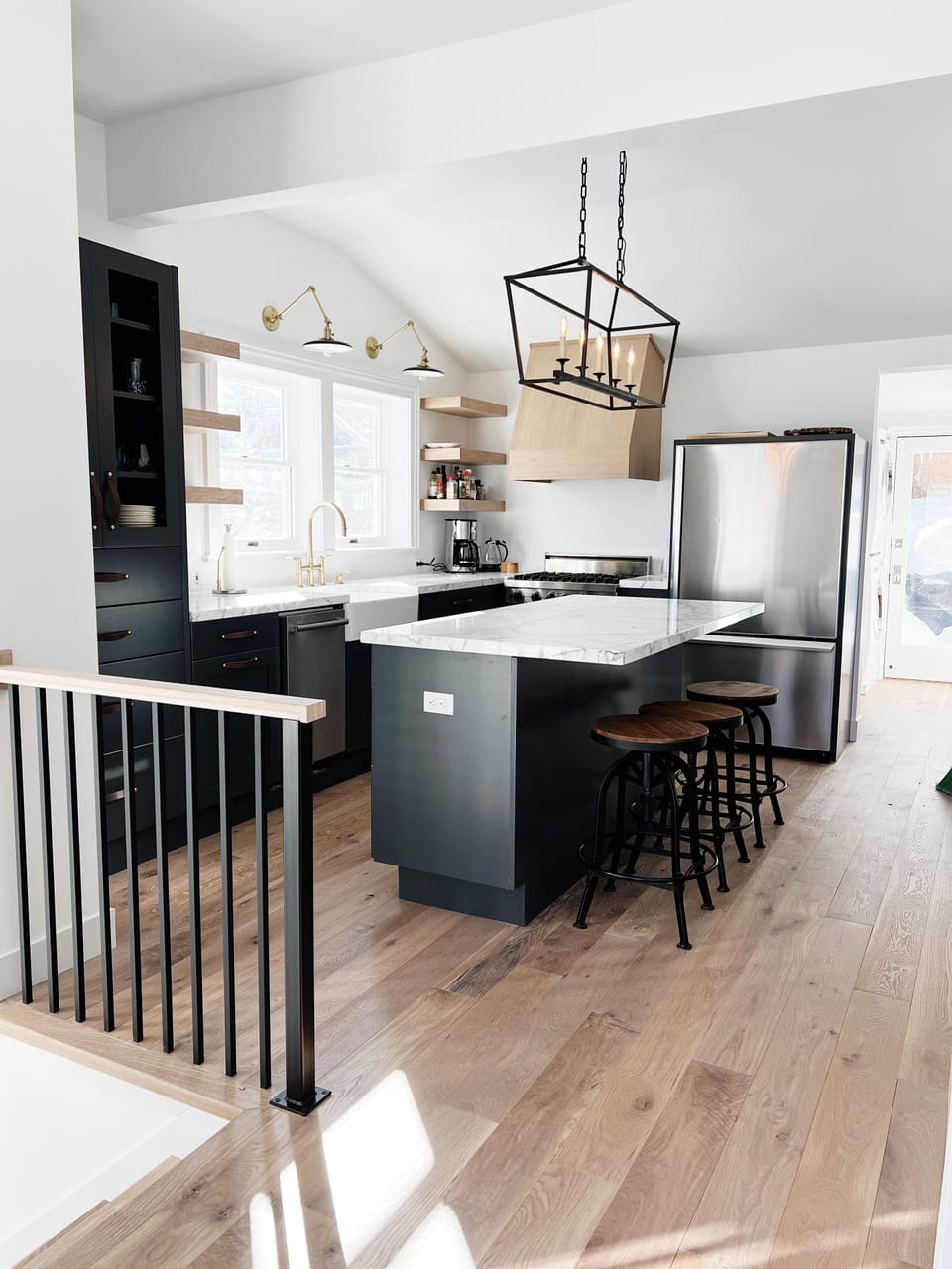 Open, sun filled kitchen floor plan
