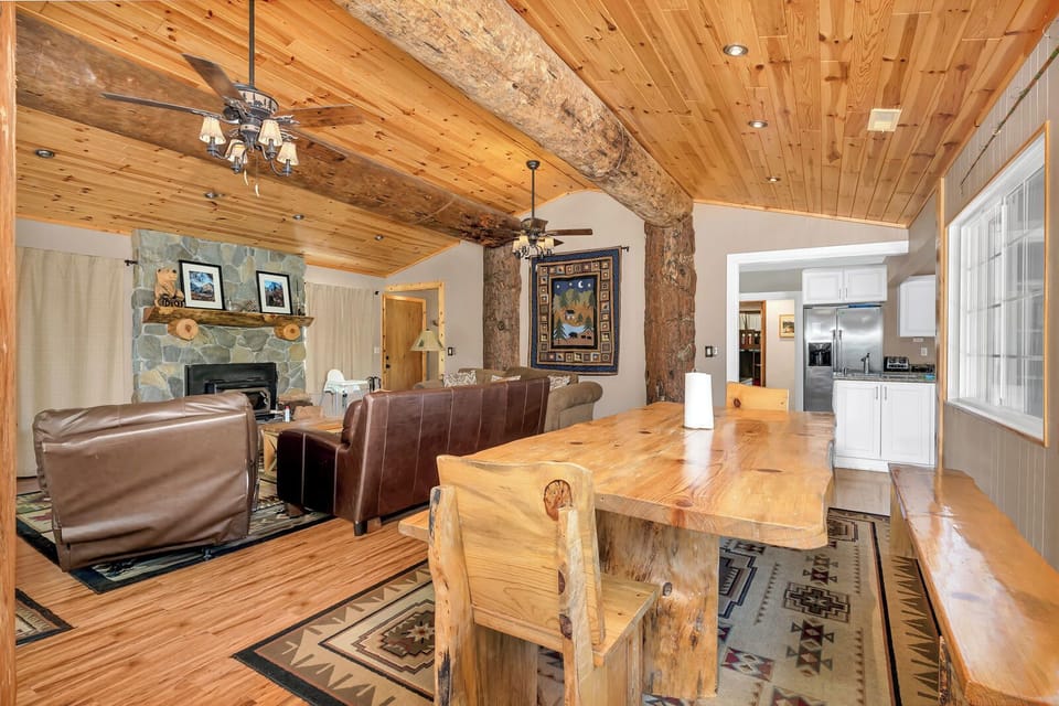 Dining table with seating for 8