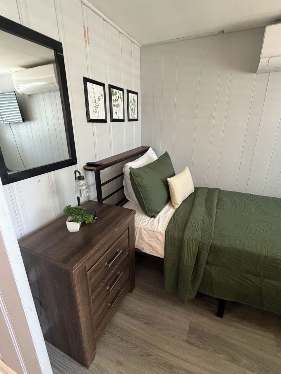 twin bed in bedroom 