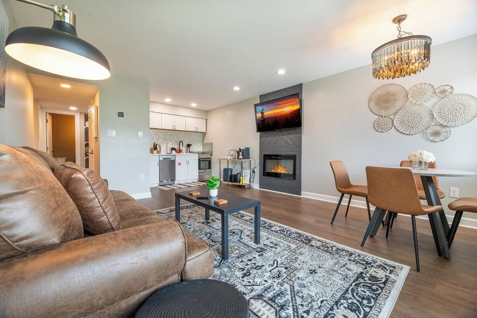 Adventure Lodge's cozy living area