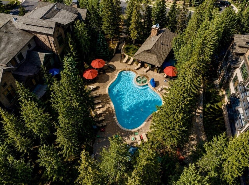 Heated pool is open year around and is a guest favorite