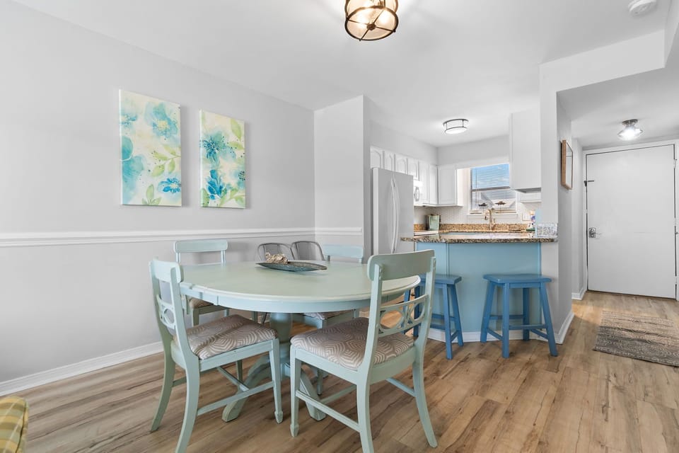 Dining table with seating for four