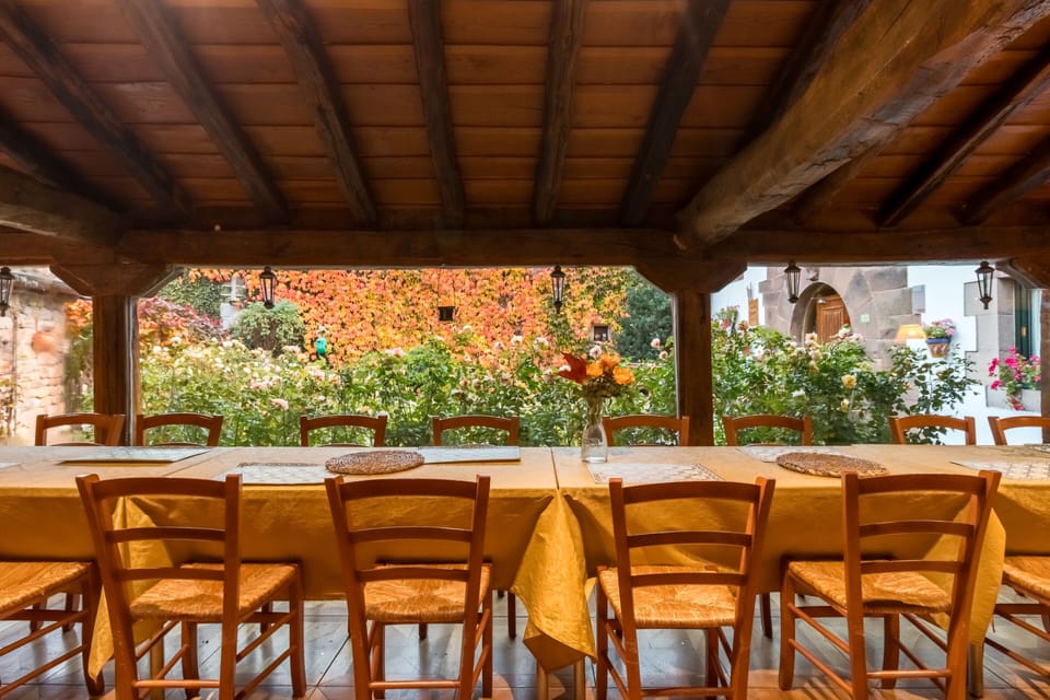 Outdoor banquet area
