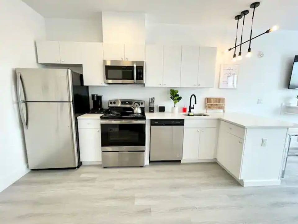 Open-concept kitchen, including breakfast bar