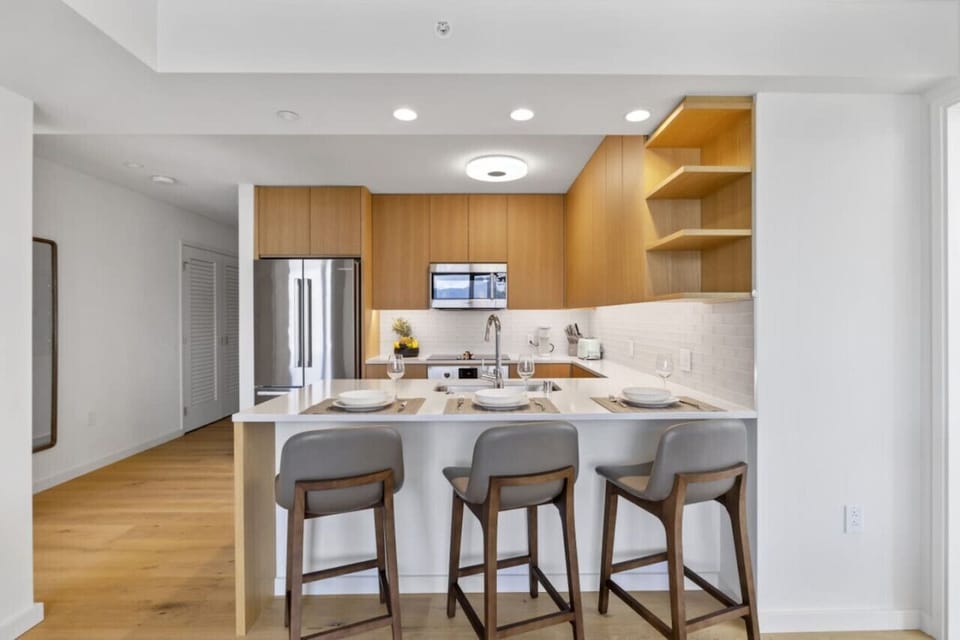 Kitchen and eating area