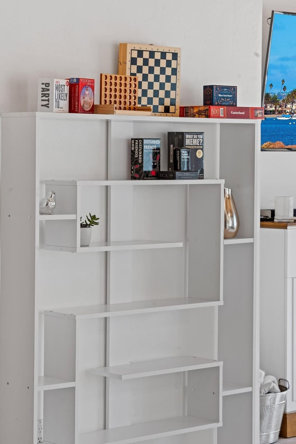 Furniture, Bookcase, Shelf, Indoors, Hardwood