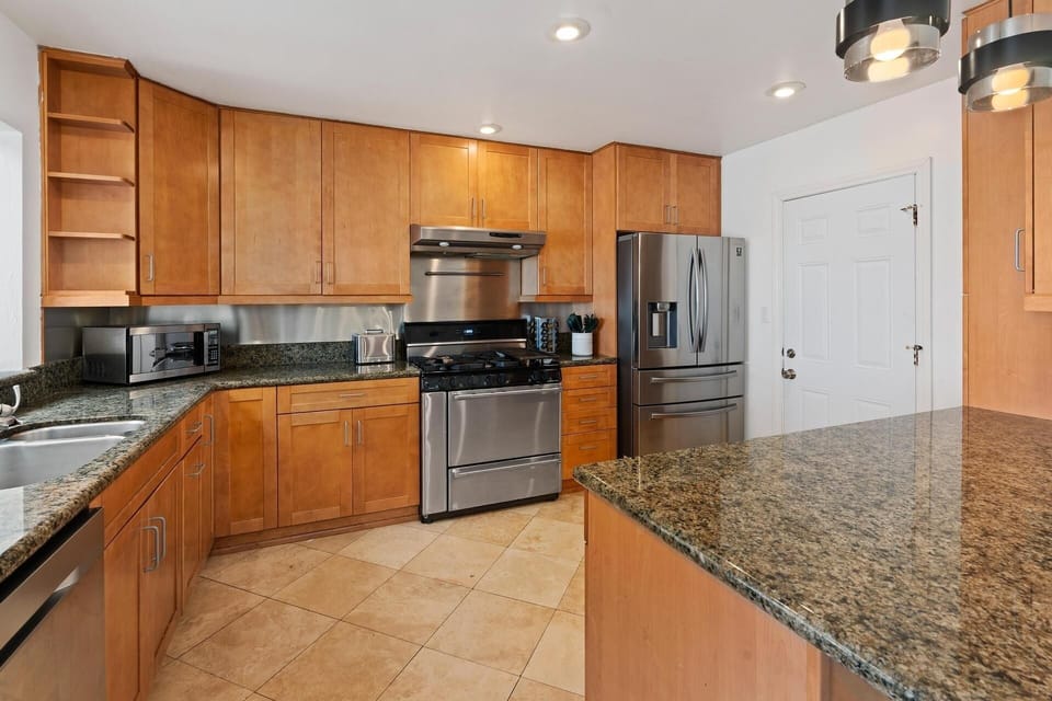 Indoors, Kitchen, Floor, Flooring, Refrigerator