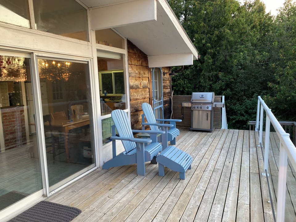 Top deck, propane bbq