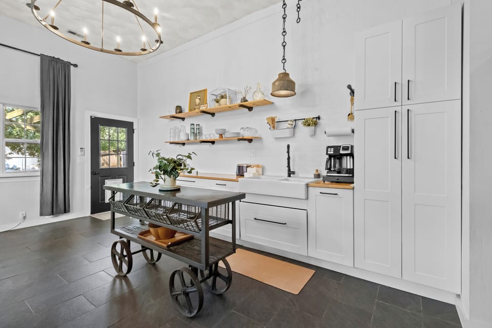 Access to the back patio from the kitchen!