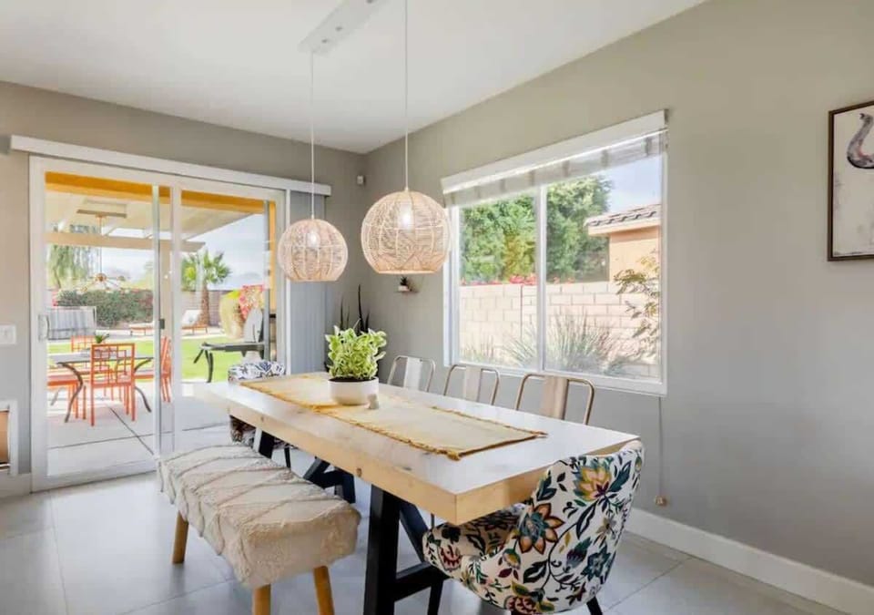 Table set for family-style dinners