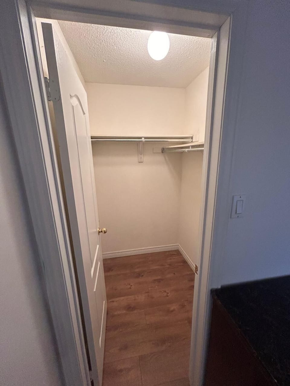 Large walking closet within master bedroom