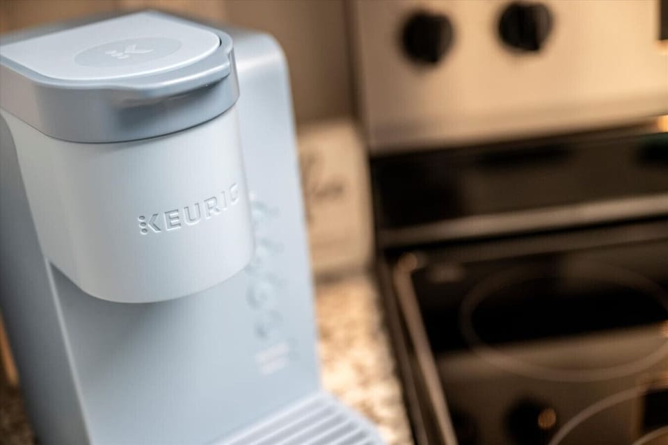 A Keurig is provided for the coffee lovers in your group.
