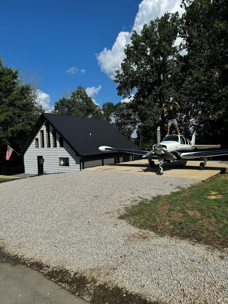 outside with aircraft parking