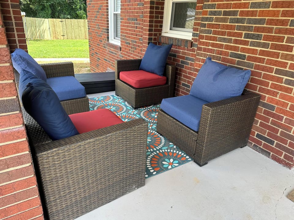 Relax on the cozy patio