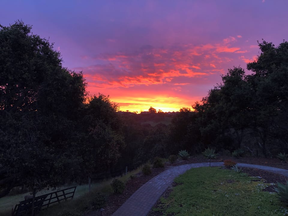 Sunset from the back deck, off of the master and bedroom two suites