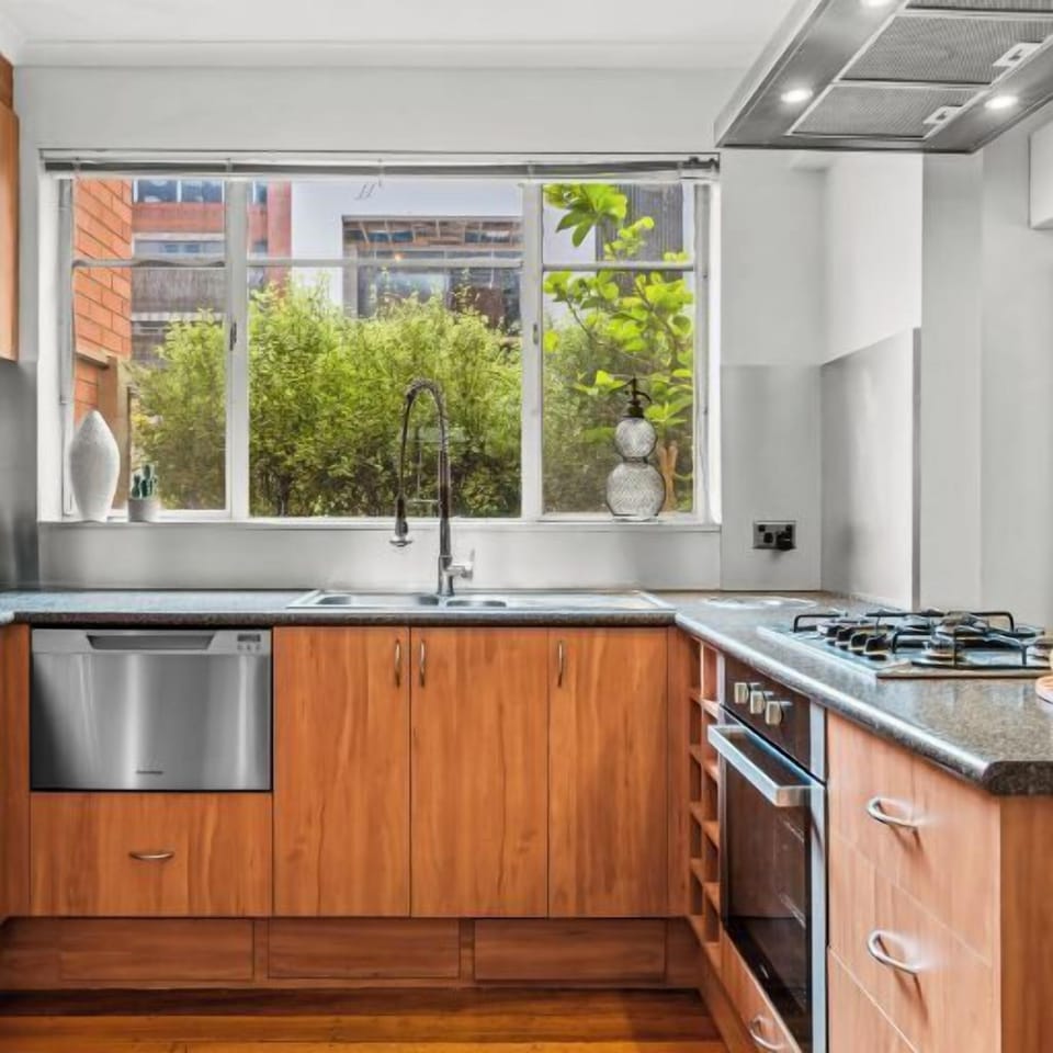 KITCHEN: The kitchen comes with a well stocked pantry with many of the cooking basics for the chef's convenience.